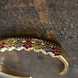 Gold and Multicolor Beaded Bracelet